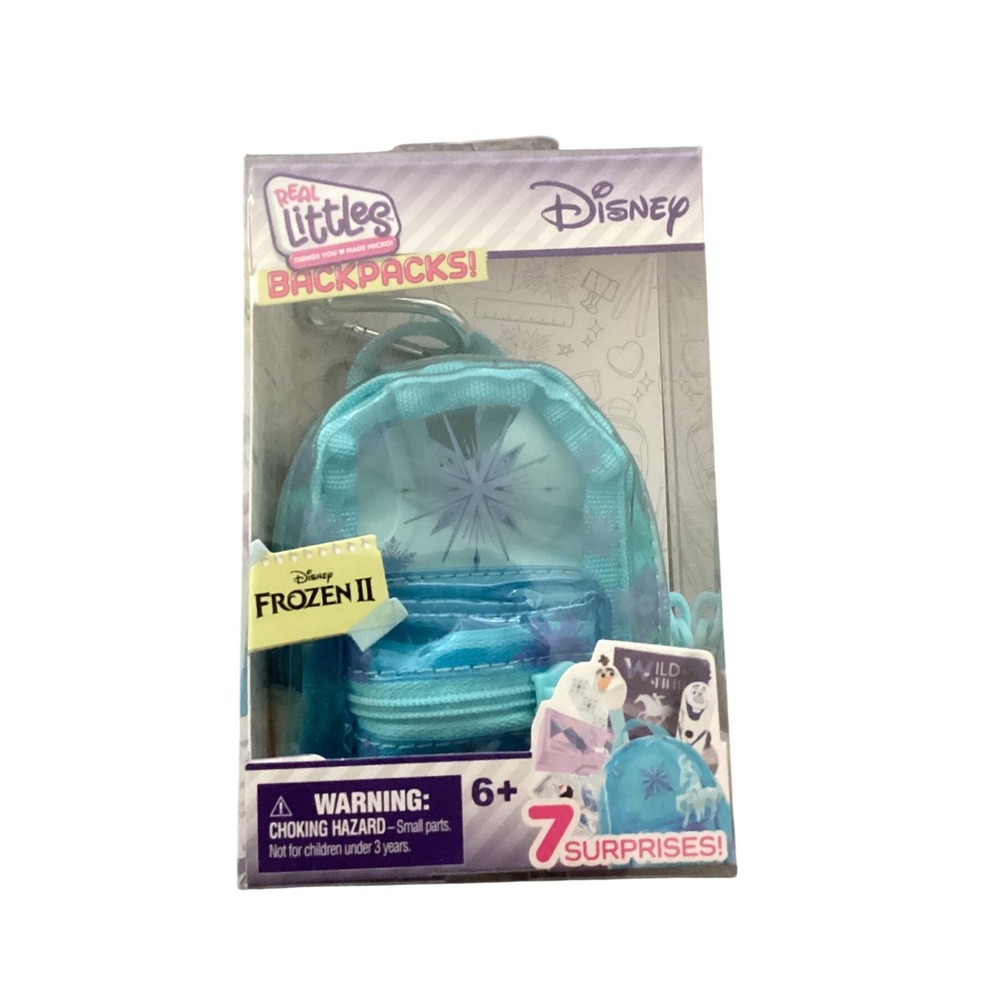 Disney Frozen II Real Littles‎ Backpack Micro Collectible 7 Surprises Blue New